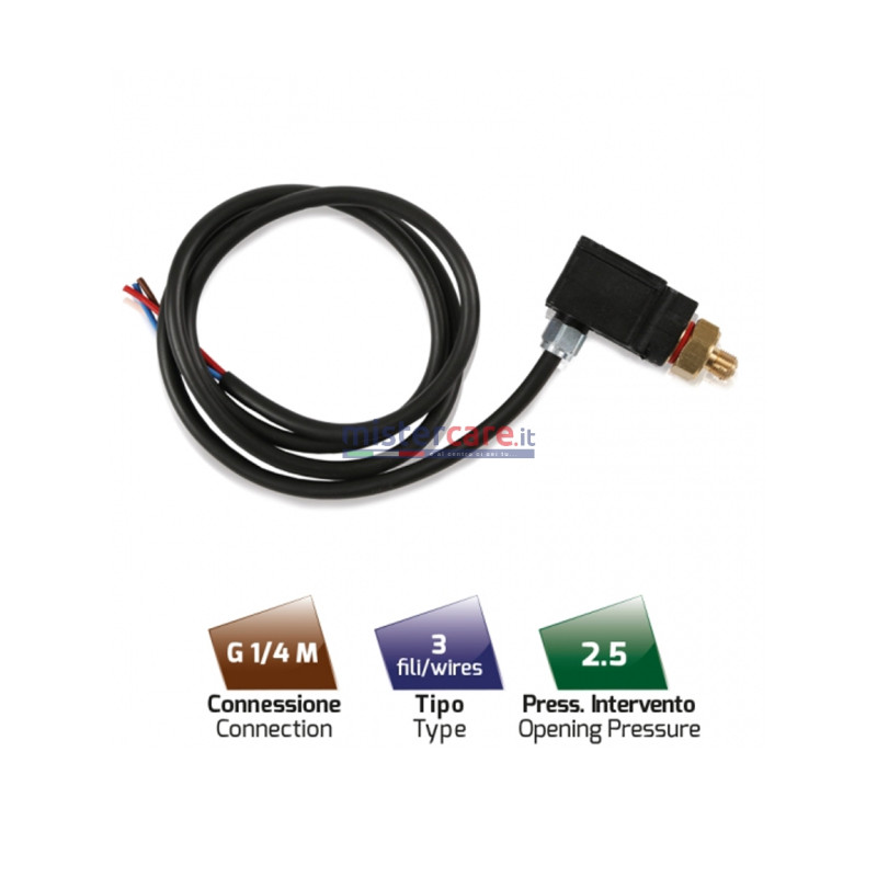 MTM - Pressostato micro professionale (G1/4"M - 3 fili - 2.5 MPa)