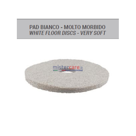 BM2 - Pad Bianco 17" (molto morbido) per lavasciuga pavimenti (5 pezzi)