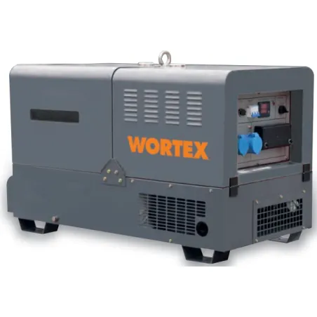 Wortex WS 12000 E AVR - Gruppo elettrogeno monofase (9,6 kW) AVR con motore a scoppio bicilindrico (diesel)