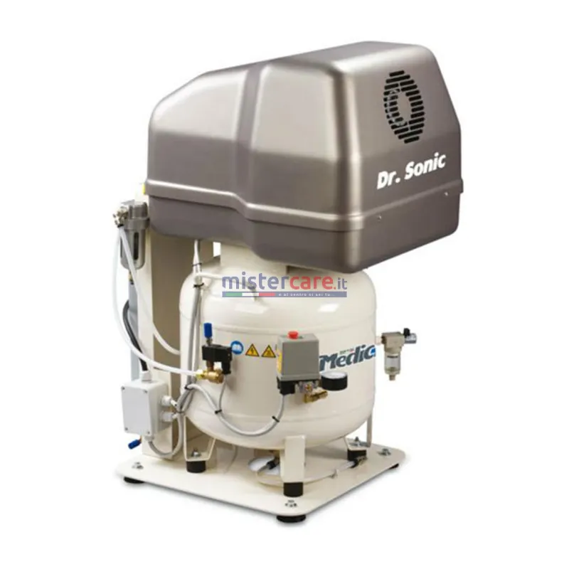 Med Air Dr. Sonic 320-50V-ES-3M - Compressore medicale silenziato con essiccatore per dentisti/odontoiatri