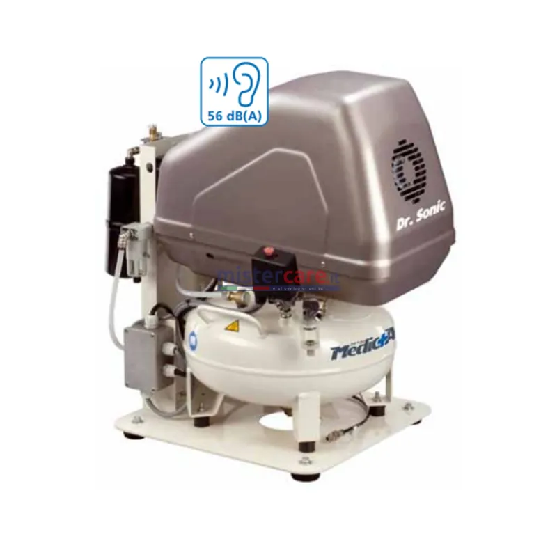 Med Air Dr.Sonic 102-24V-FM-0,75M - Compressore medicale silenziato con essiccatore per dentisti/odontoiatri